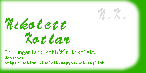 nikolett kotlar business card